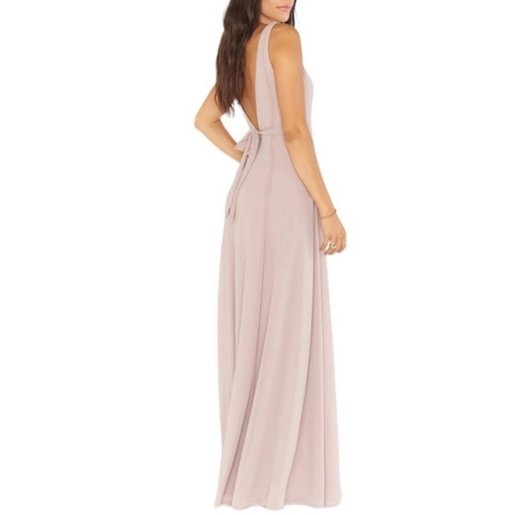 NWT Show Me Your MuMu Jenn Maxi Dress in Soft beige chiffon - Picture 3 of 14